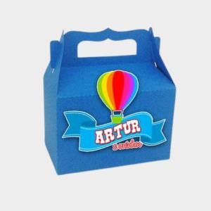 Caixa de Presente com Alça - PERSONALIZADA Couchê 300gr 19,5x12,7cm 4x0 Fosco ou Brilho Recorte especial 